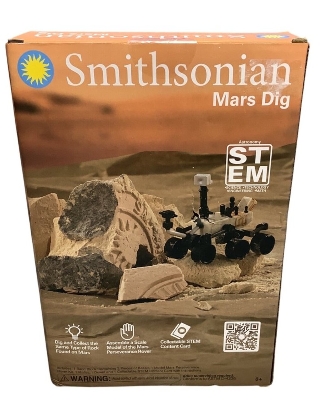 Smithsonian Mars Dig STEM Educational Kit Kids Ages 8+ Includes Rocks & Rover